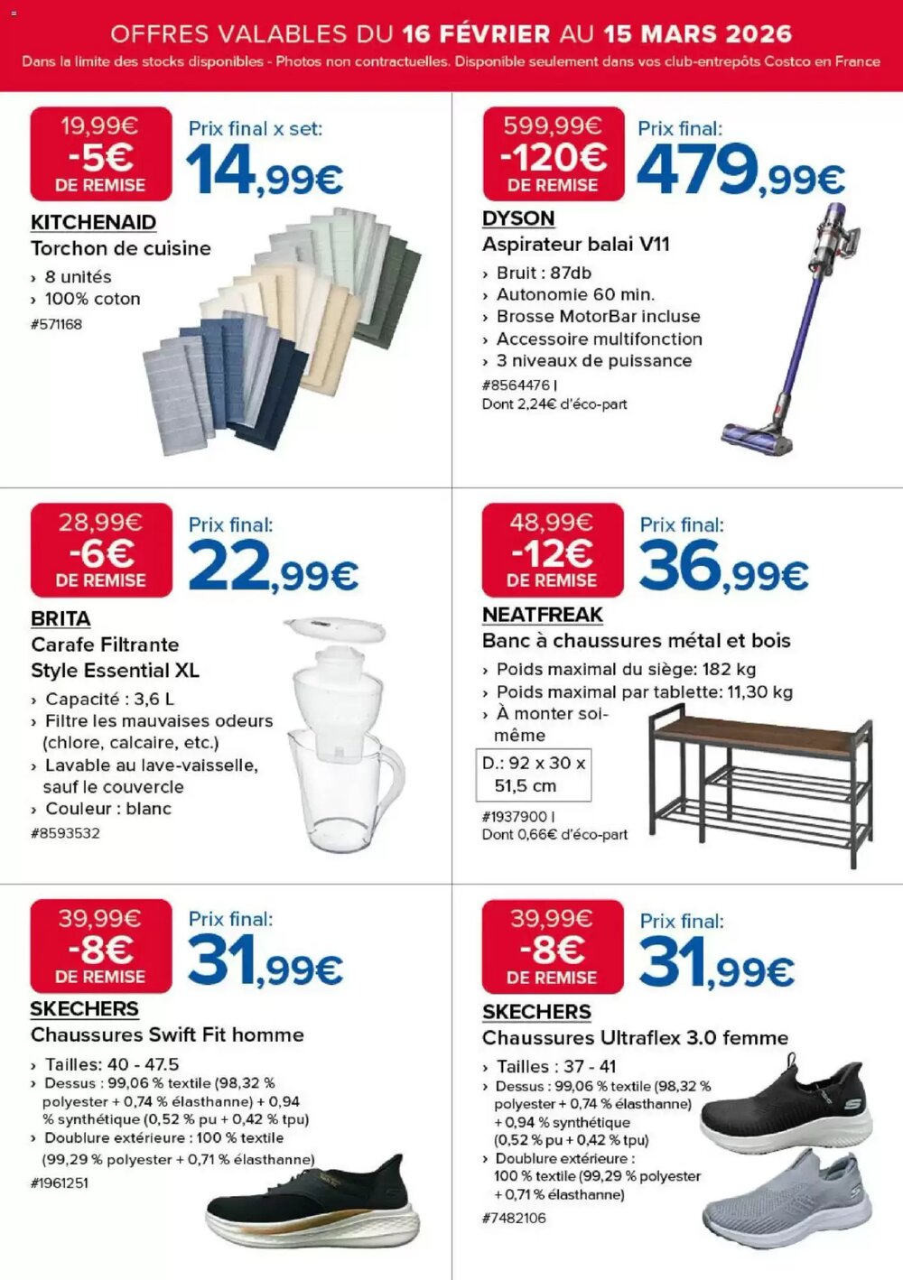 Prospectus promotionnel Costco valable à partir du 16/02/2026 - Page 12.