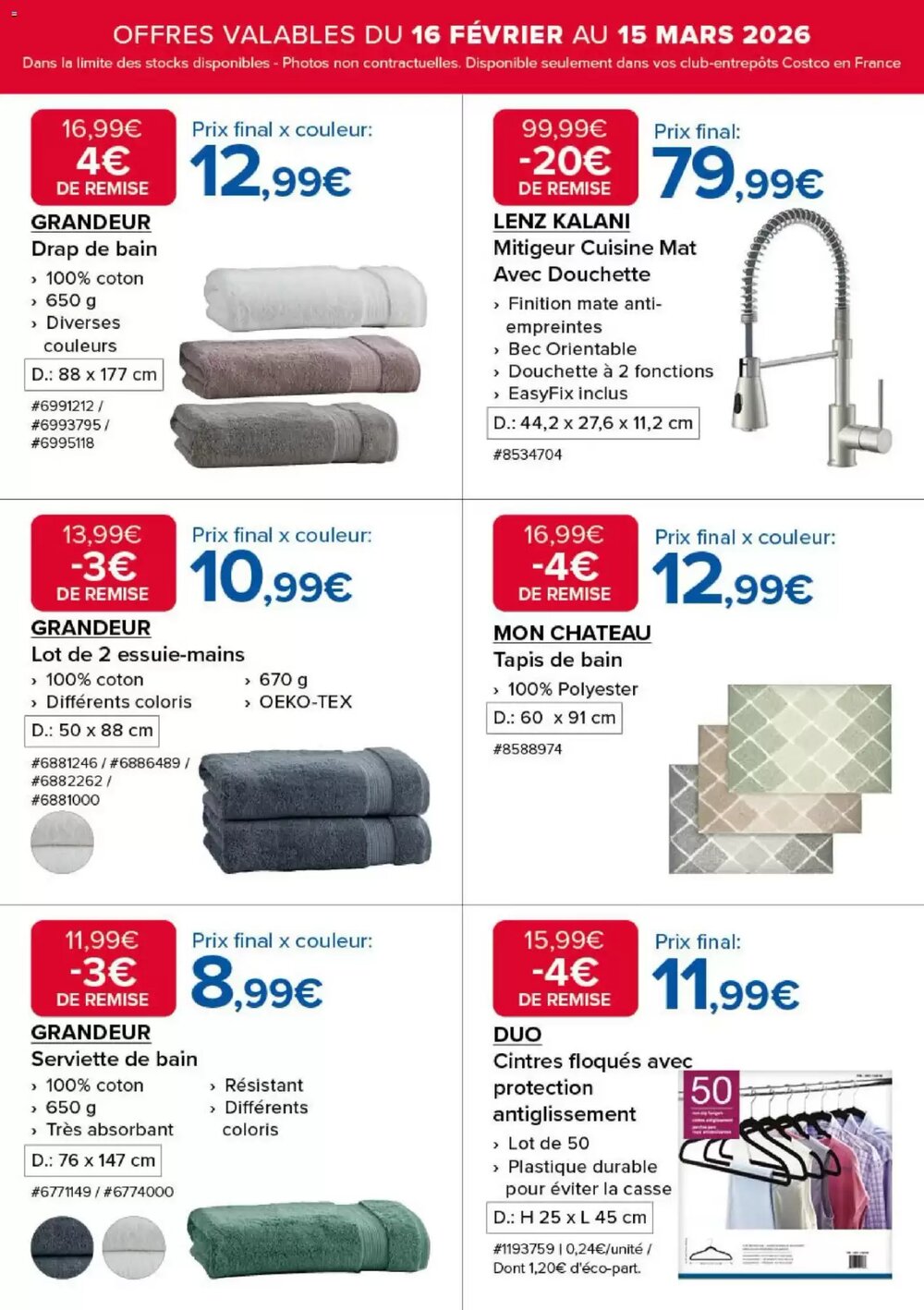 Prospectus promotionnel Costco valable à partir du 16/02/2026 - Page 14.