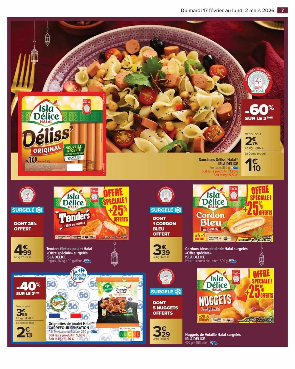 Prospectus promotionnel Carrefour Market valable à partir du 17/02/2026 - Page 7.