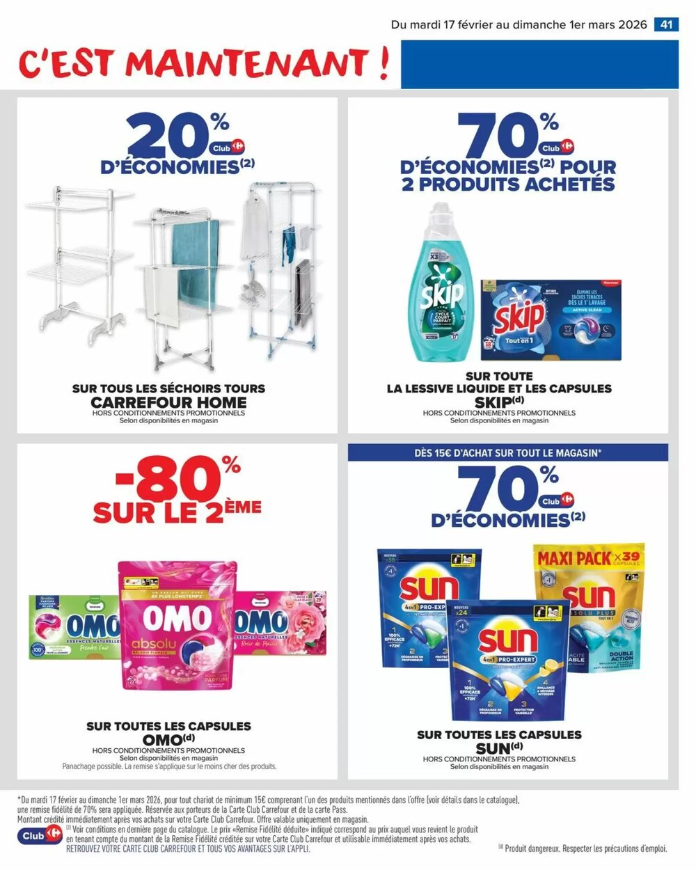 Prospectus promotionnel Carrefour valable à partir du 17/02/2026 - Page 43.