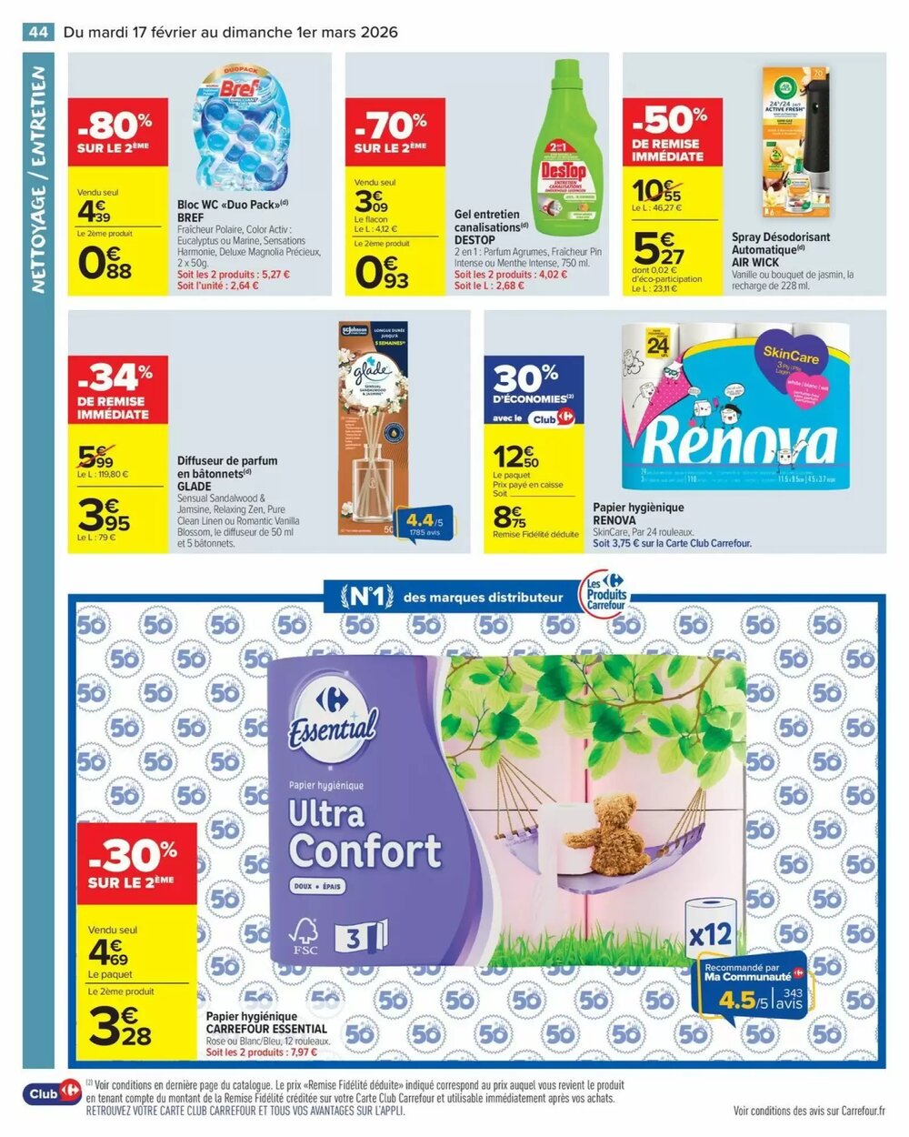 Prospectus promotionnel Carrefour valable à partir du 17/02/2026 - Page 46.