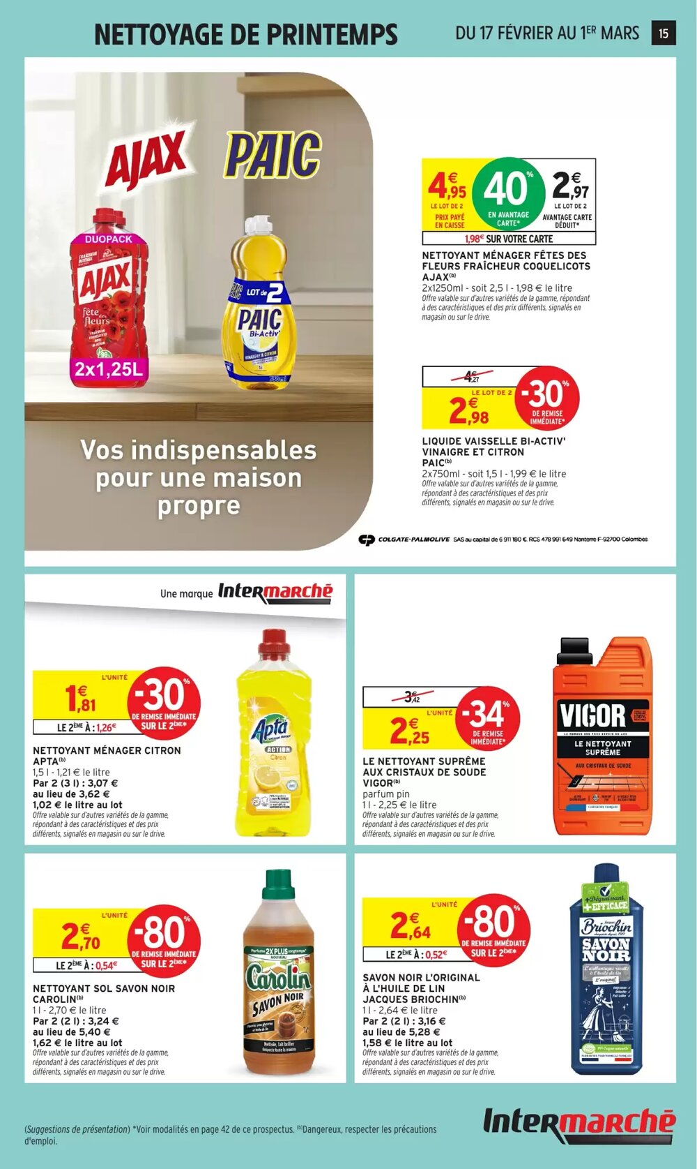 Prospectus promotionnel Intermarché Hyper valable à partir du 17/02/2026 - Page 15.