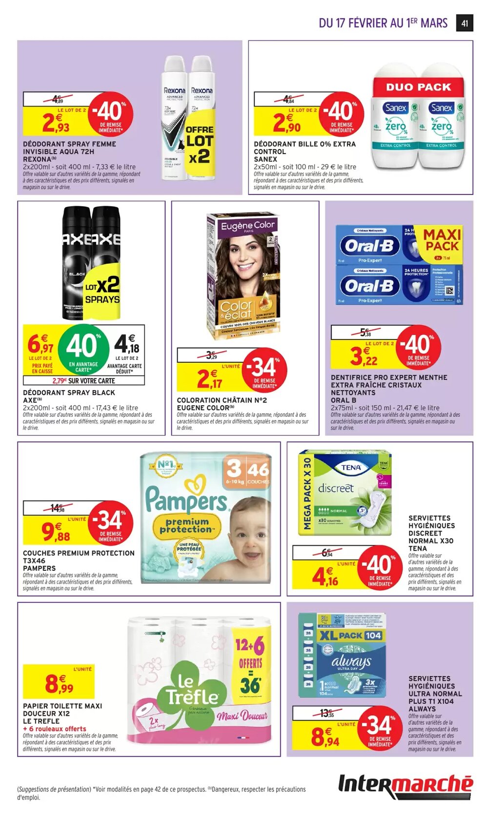 Prospectus promotionnel Intermarché Hyper valable à partir du 17/02/2026 - Page 41.