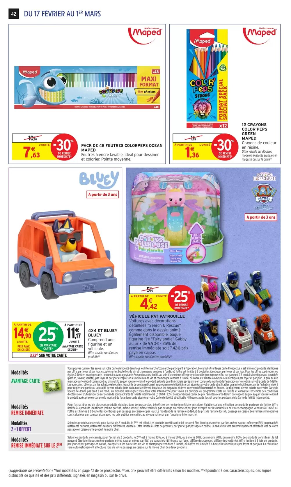 Prospectus promotionnel Intermarché Hyper valable à partir du 17/02/2026 - Page 42.