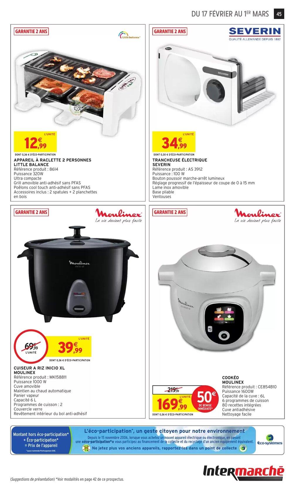 Prospectus promotionnel Intermarché Hyper valable à partir du 17/02/2026 - Page 45.