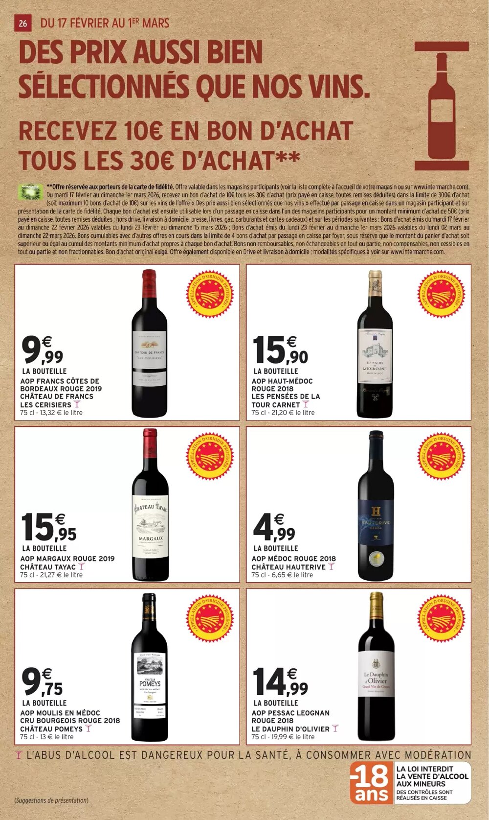Prospectus promotionnel Intermarché valable à partir du 17/02/2026 - Page 26.
