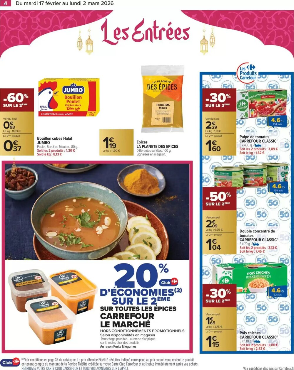 Prospectus promotionnel Carrefour valable à partir du 17/02/2026 - Page 4.