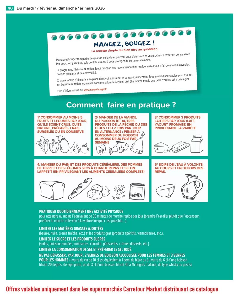 Prospectus promotionnel Carrefour Market valable à partir du 17/02/2026 - Page 42.