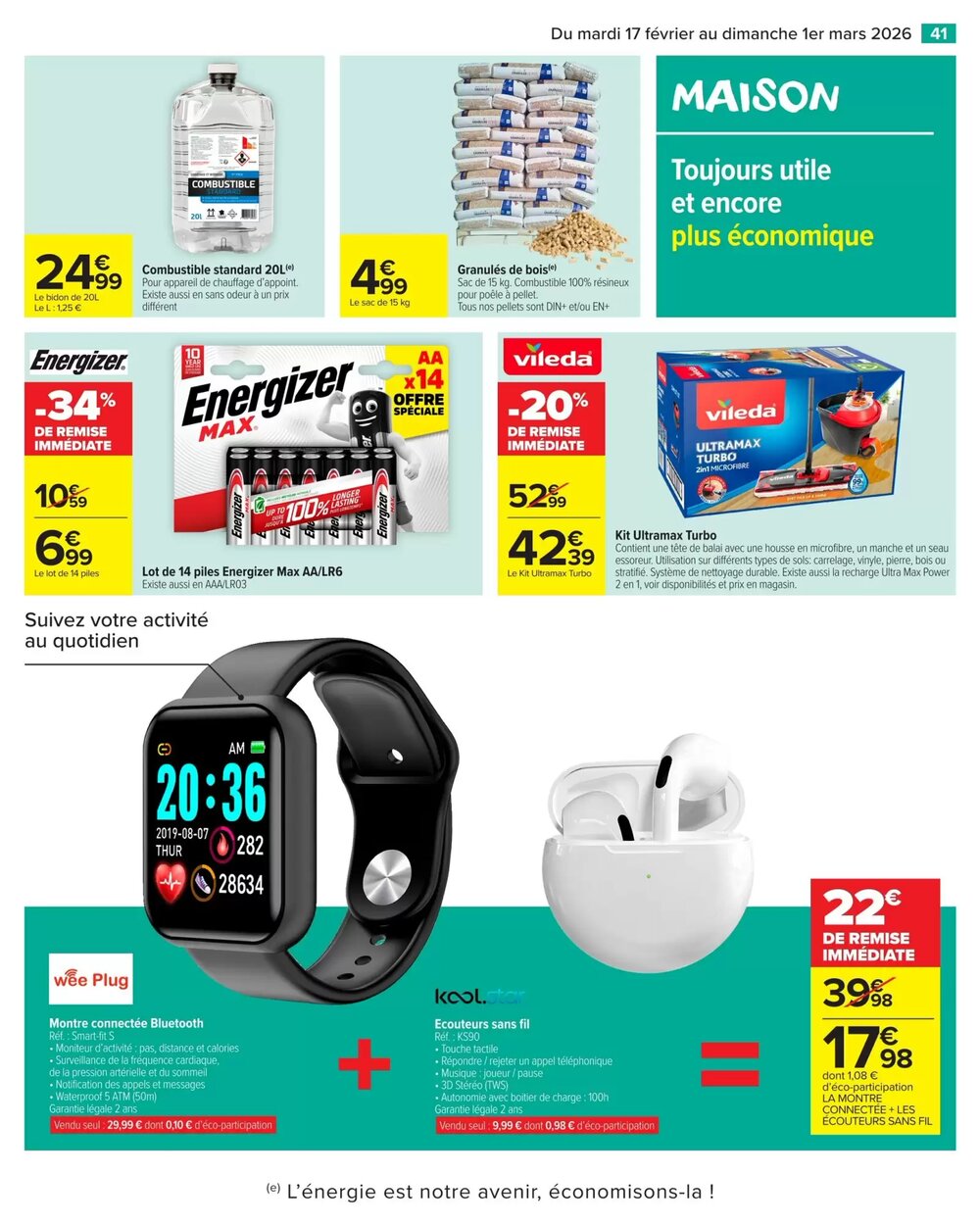 Prospectus promotionnel Carrefour Market valable à partir du 17/02/2026 - Page 43.