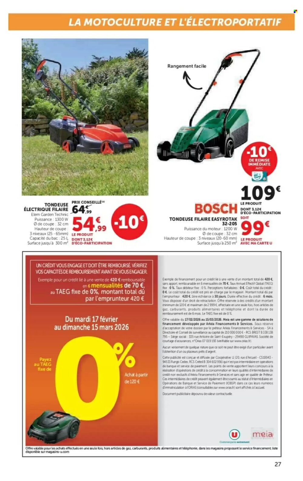 Prospectus promotionnel Hyper U valable à partir du 17/02/2026 - Page 27.