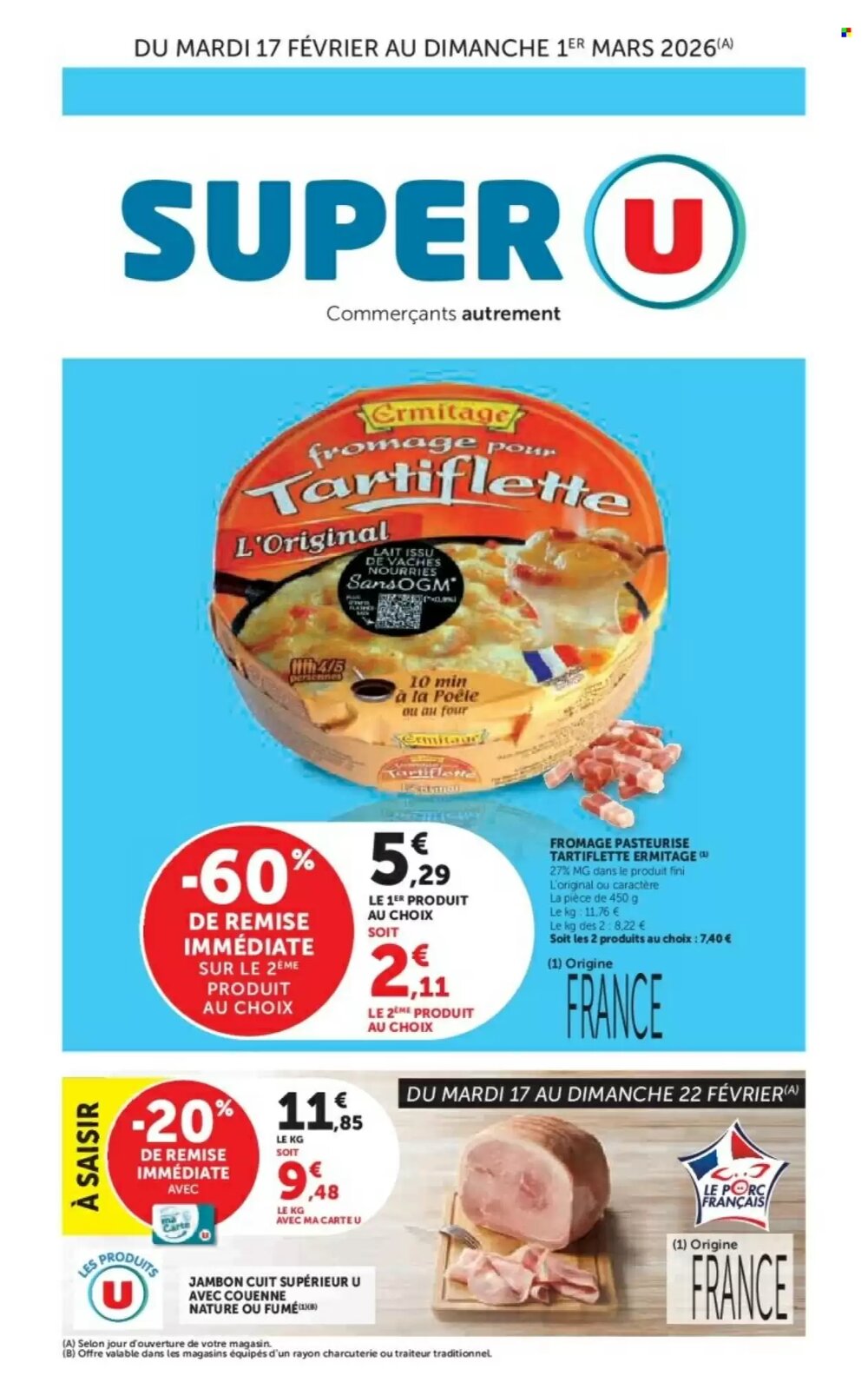 Prospectus promotionnel Super U valable à partir du 17/02/2026 - Page 1.