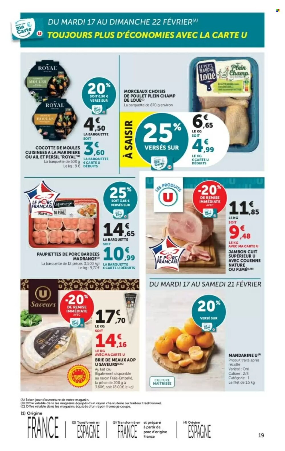 Prospectus promotionnel Super U valable à partir du 17/02/2026 - Page 19.