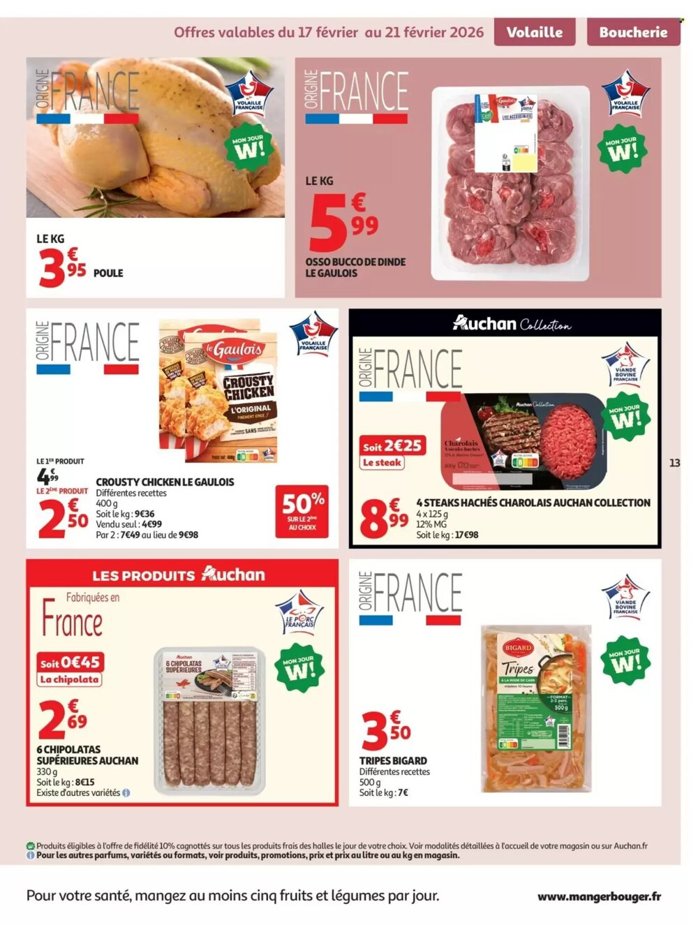 Prospectus promotionnel Auchan valable à partir du 17/02/2026 - Page 13.
