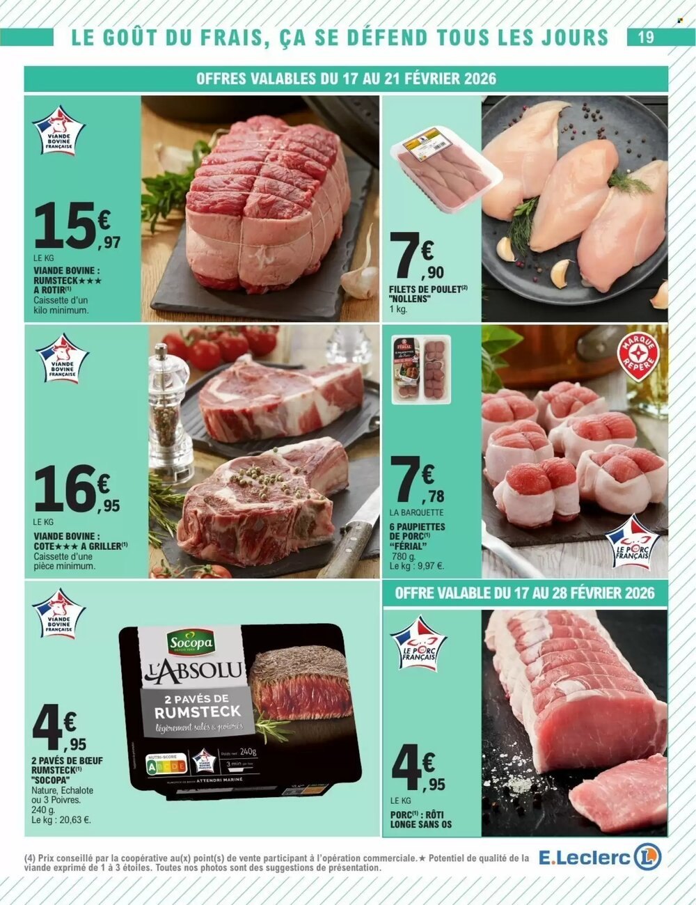 Prospectus promotionnel E.Leclerc valable à partir du 17/02/2026 - Page 19.