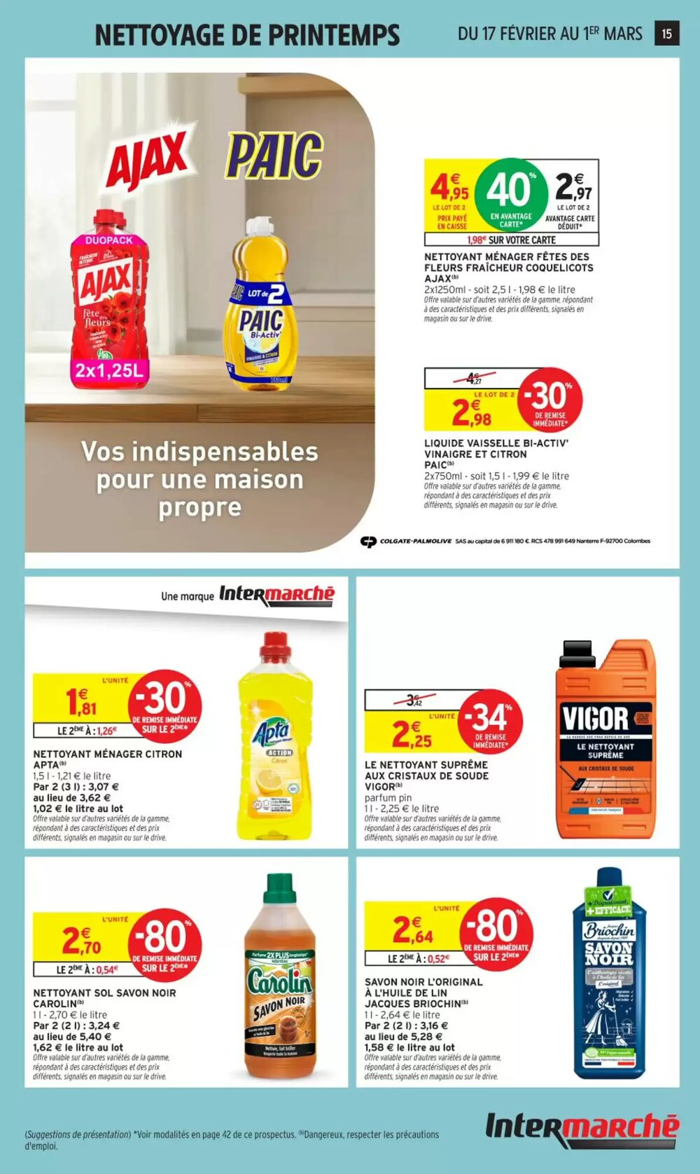 Prospectus promotionnel Intermarché valable à partir du 17/02/2026 - Page 15.