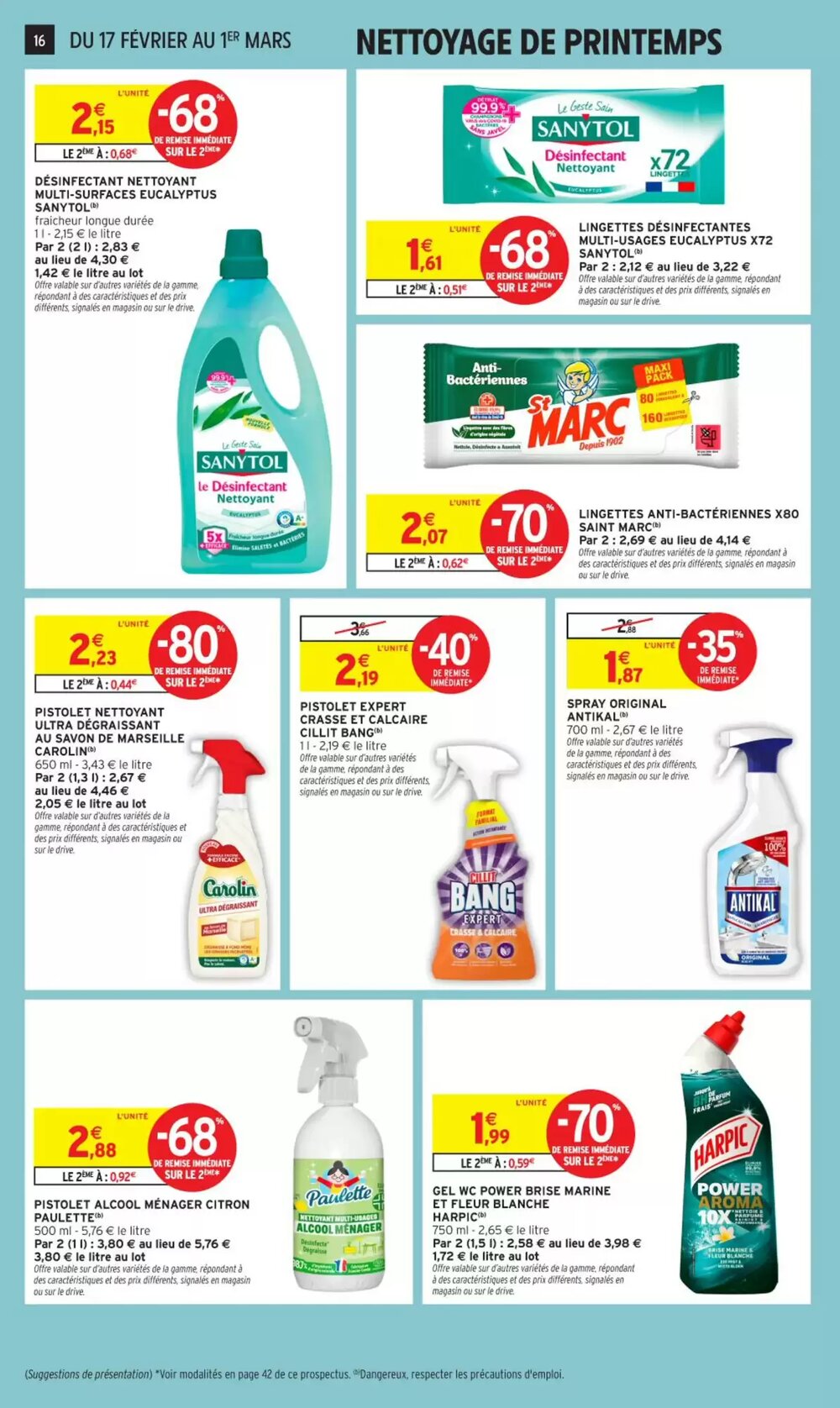 Prospectus promotionnel Intermarché valable à partir du 17/02/2026 - Page 16.