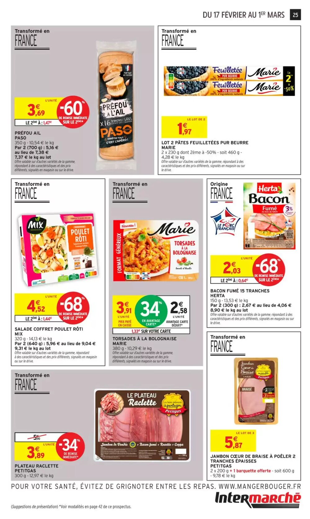 Prospectus promotionnel Intermarché valable à partir du 17/02/2026 - Page 25.