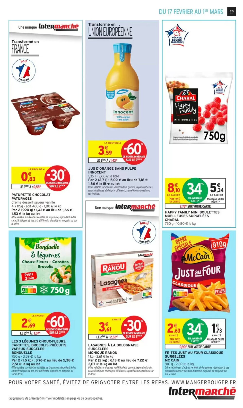 Prospectus promotionnel Intermarché valable à partir du 17/02/2026 - Page 29.