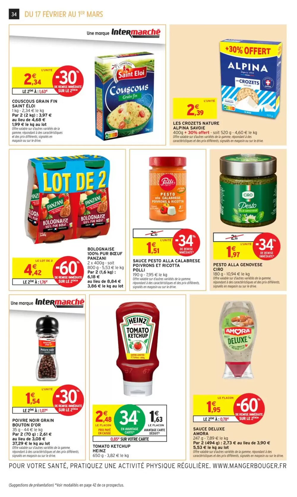 Prospectus promotionnel Intermarché valable à partir du 17/02/2026 - Page 34.