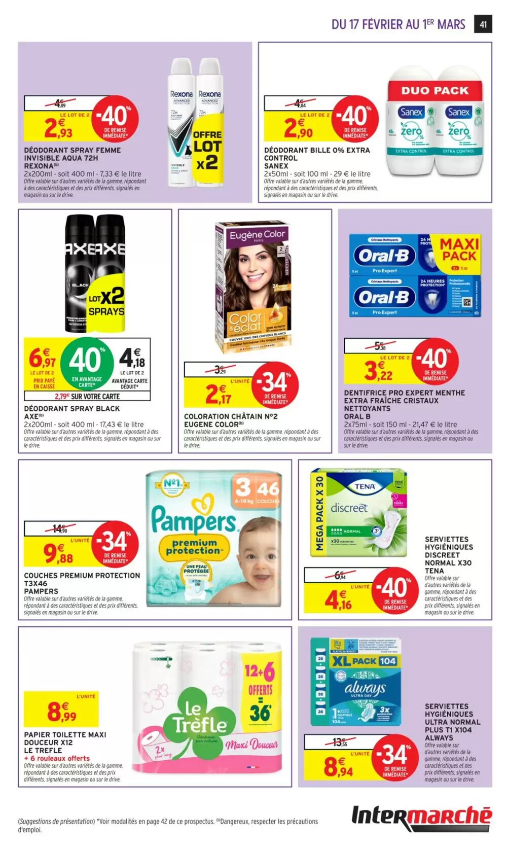 Prospectus promotionnel Intermarché valable à partir du 17/02/2026 - Page 41.