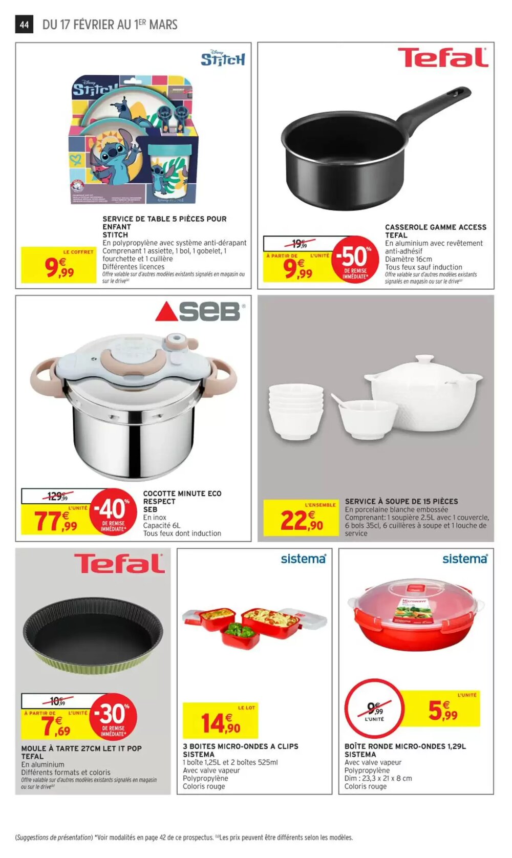 Prospectus promotionnel Intermarché valable à partir du 17/02/2026 - Page 44.