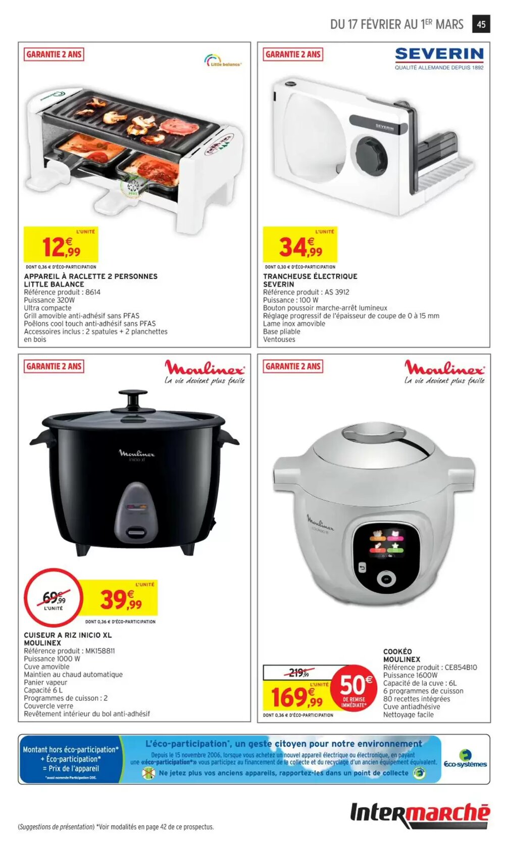 Prospectus promotionnel Intermarché valable à partir du 17/02/2026 - Page 45.