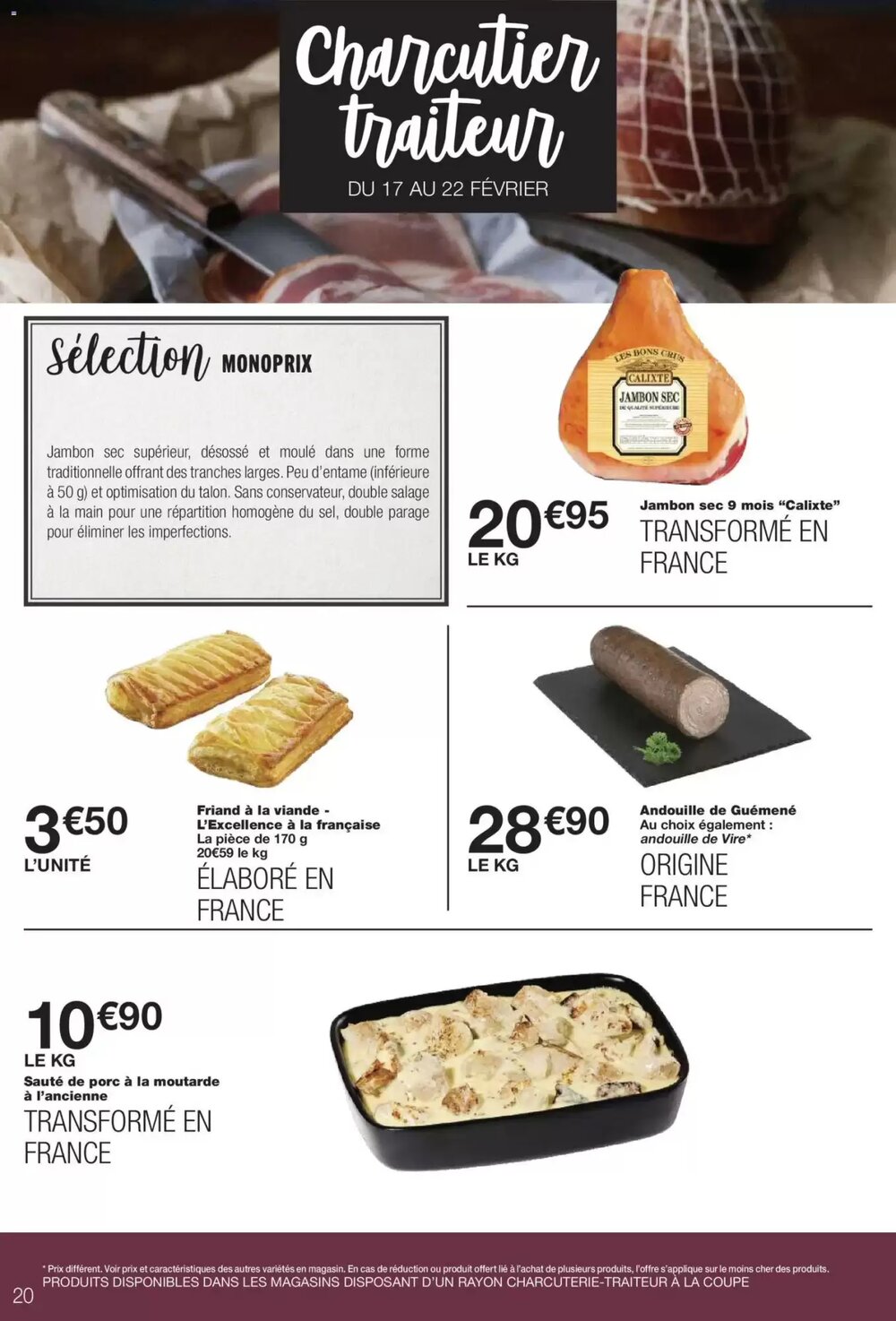 Prospectus promotionnel Monoprix valable à partir du 17/02/2026 - Page 20.