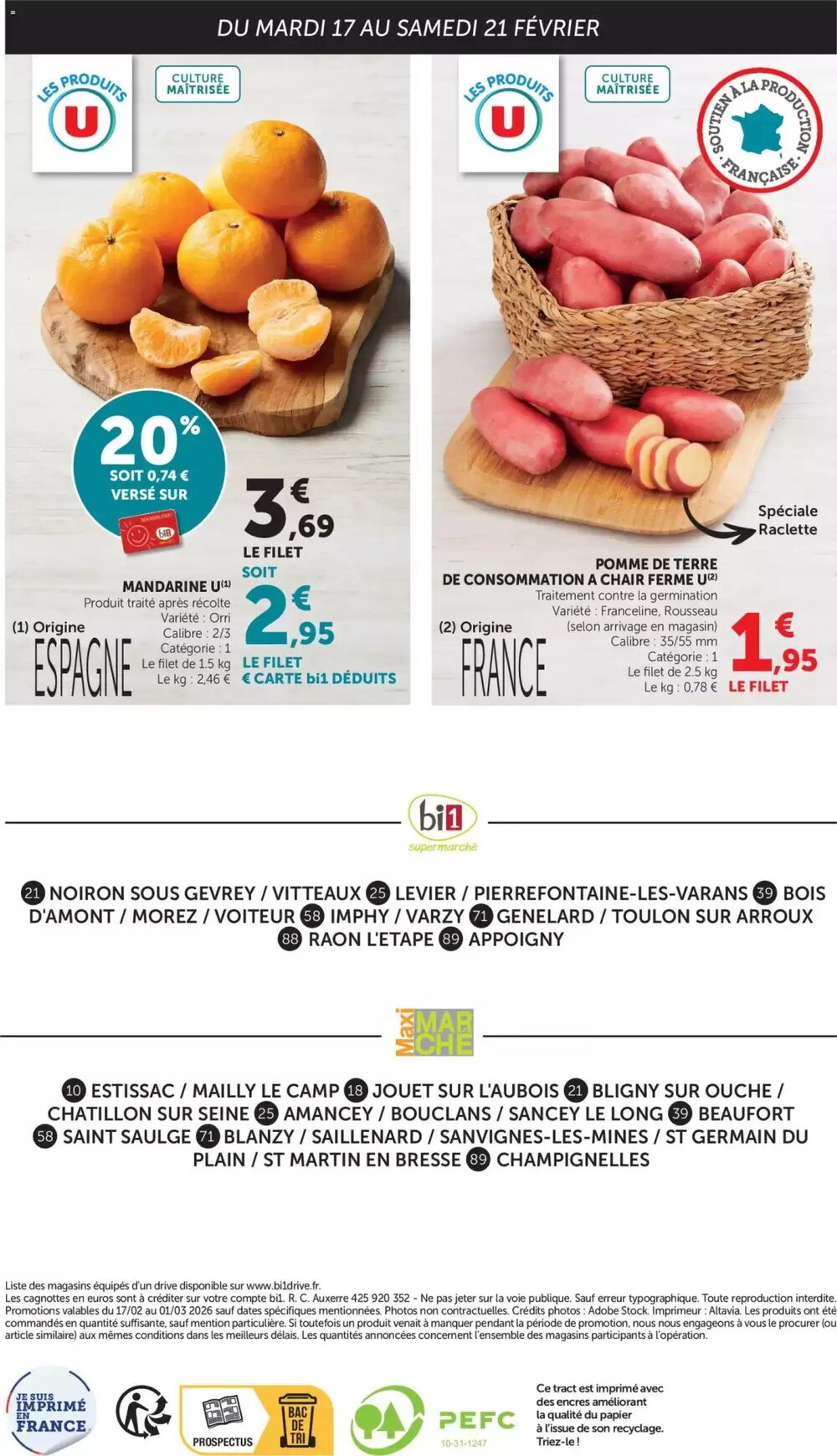 Prospectus promotionnel Bi1 valable à partir du 17/02/2026 - Page 14.