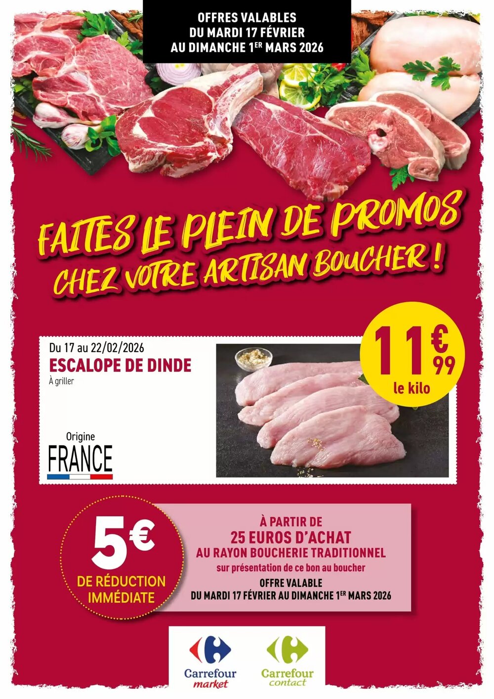 Prospectus promotionnel Carrefour valable à partir du 17/02/2026 - Page 1.