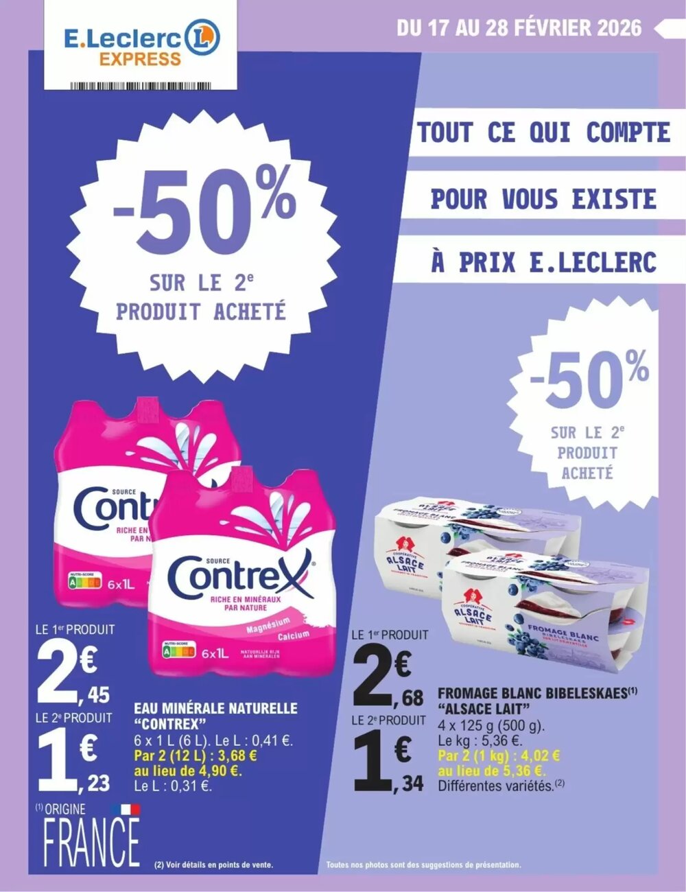 Prospectus promotionnel E.Leclerc Express valable à partir du 17/02/2026 - Page 1.