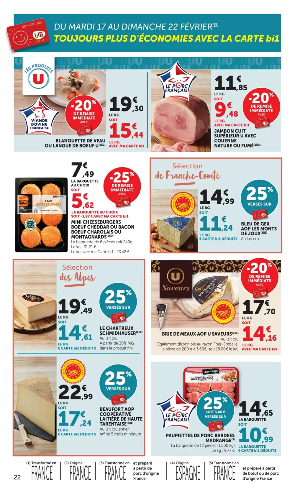 Prospectus promotionnel Bi1 valable à partir du 17/02/2026 - Page 22.