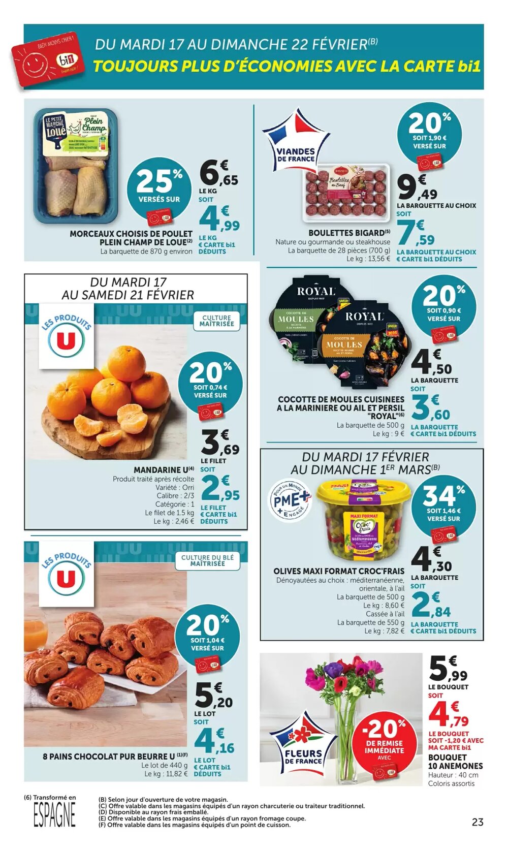 Prospectus promotionnel Bi1 valable à partir du 17/02/2026 - Page 23.