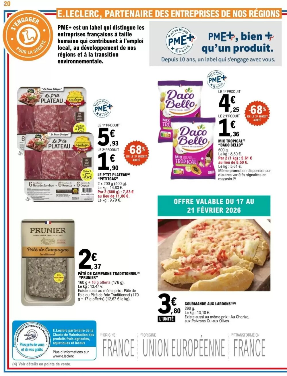 Prospectus promotionnel E.Leclerc valable à partir du 17/02/2026 - Page 20.