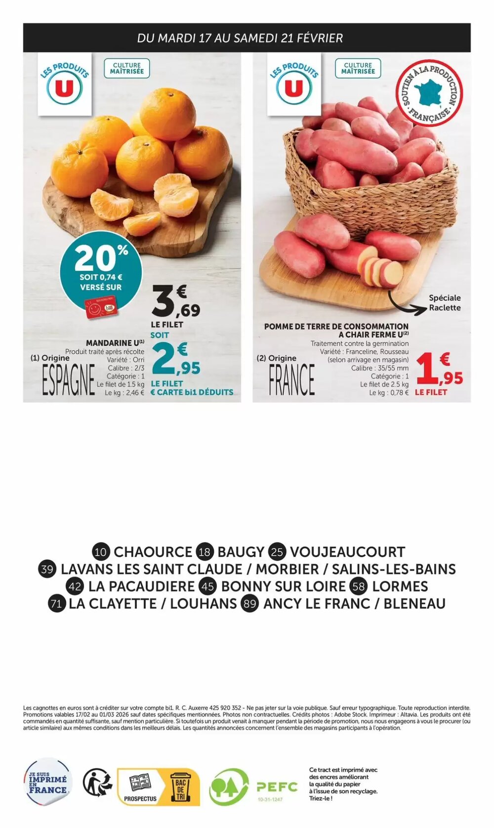 Prospectus promotionnel Bi1 valable à partir du 17/02/2026 - Page 18.