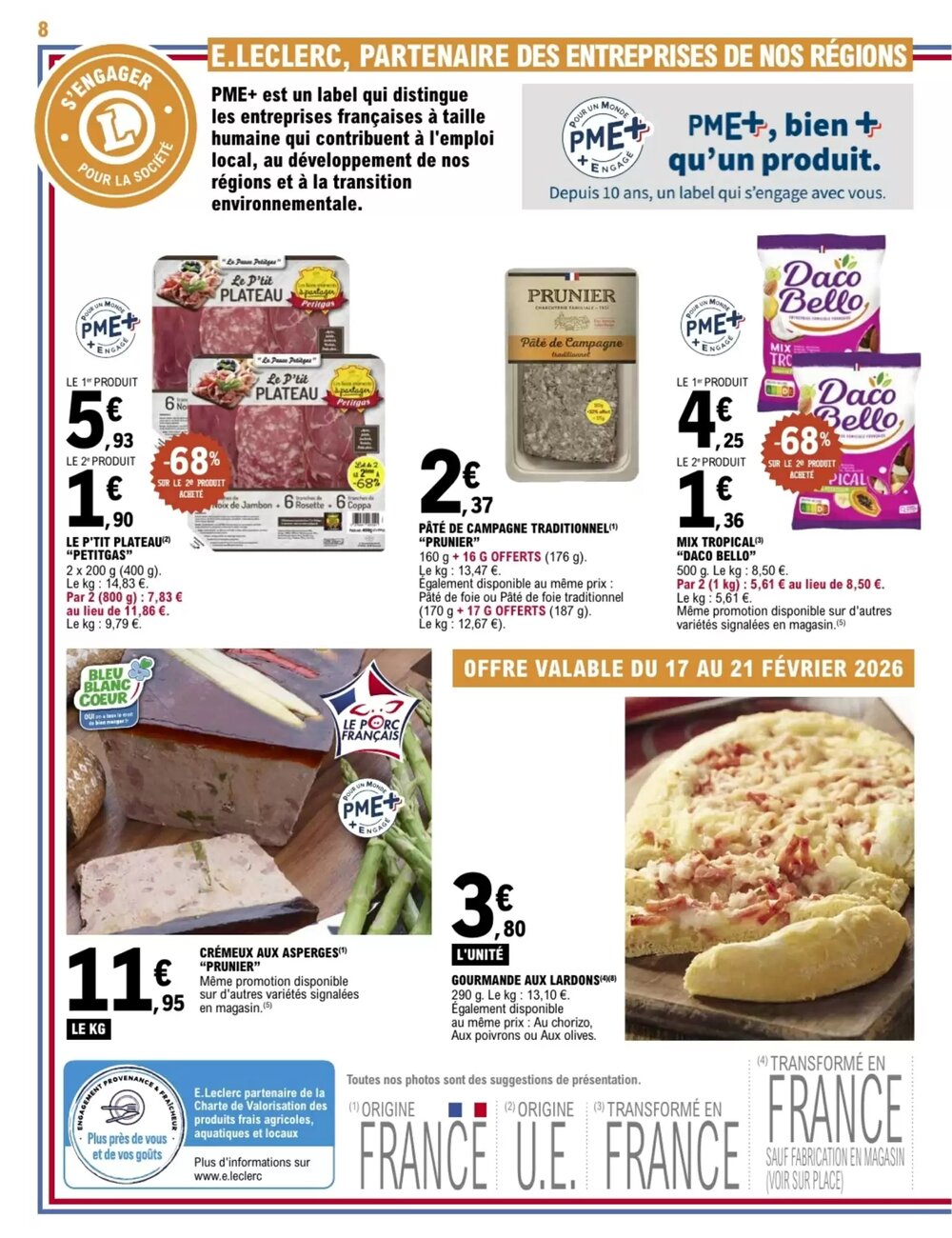 Prospectus promotionnel E.Leclerc valable à partir du 17/02/2026 - Page 8.