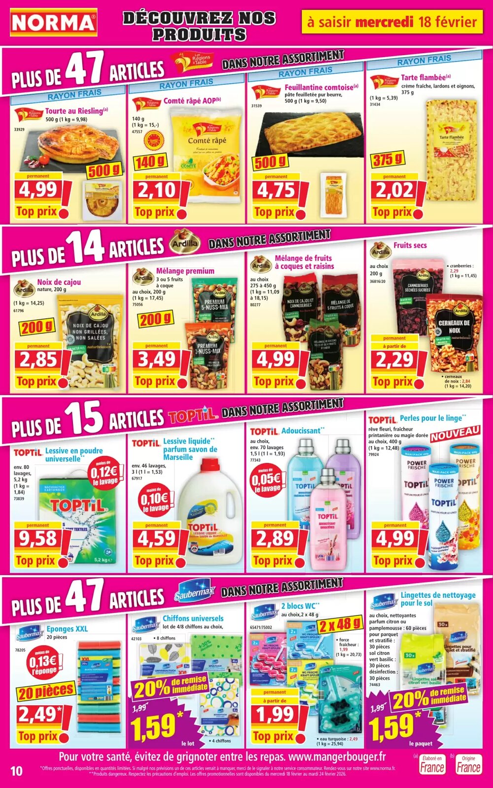 Prospectus promotionnel Norma valable à partir du 18/02/2026 - Page 10.