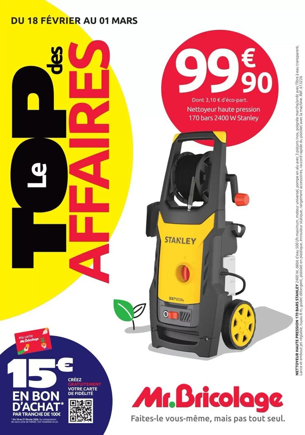Prospectus promotionnel Mr Bricolage valable à partir du 18/02/2026 - Page 1.