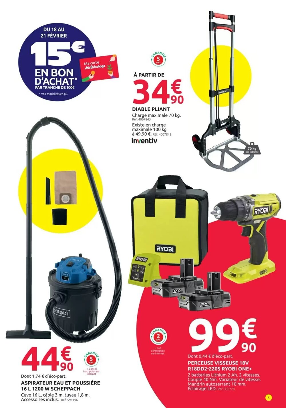 Prospectus promotionnel Mr Bricolage valable à partir du 18/02/2026 - Page 5.