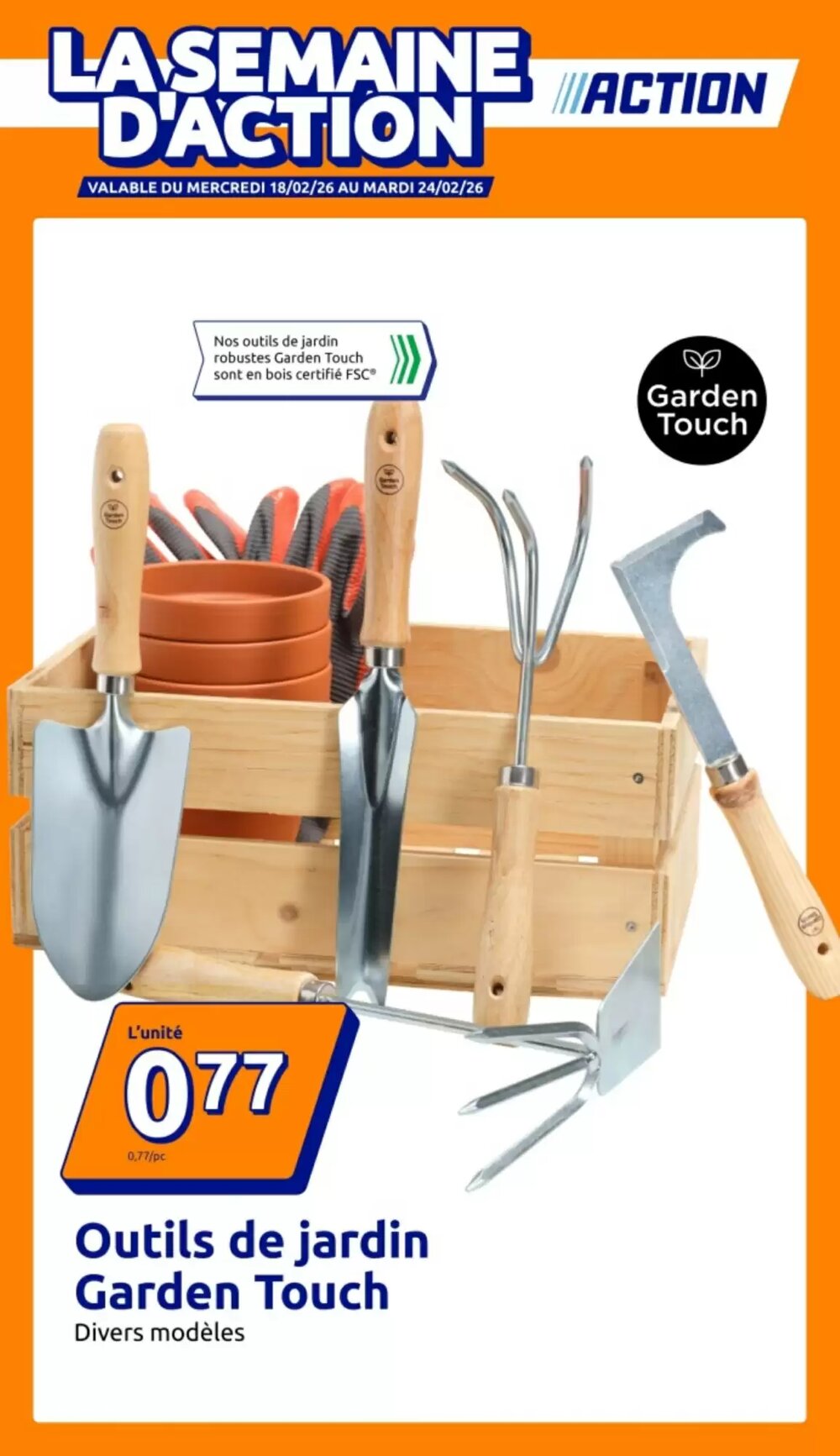 Prospectus promotionnel Action valable à partir du 18/02/2026 - Page 1.