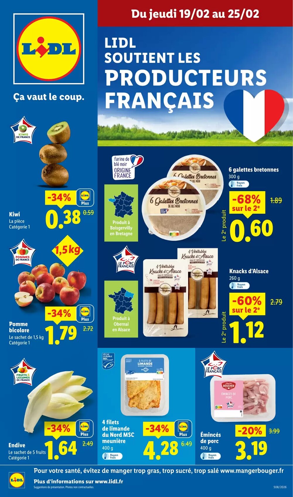 Prospectus promotionnel Lidl valable à partir du 19/02/2026 - Page 1.