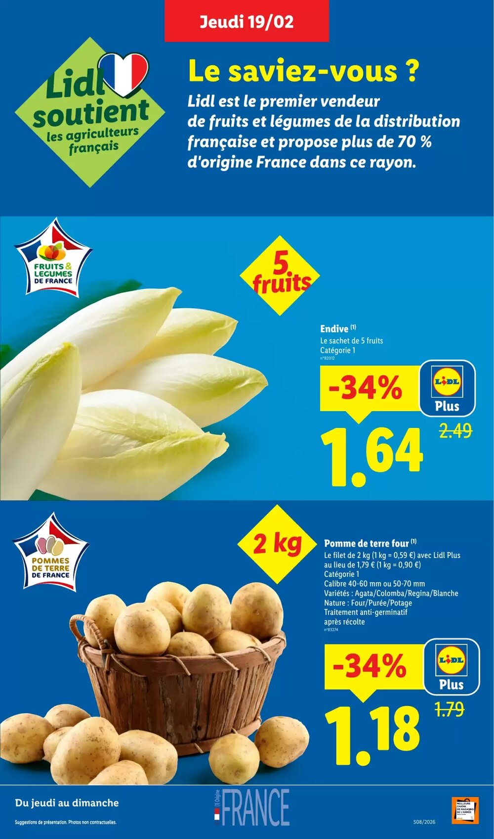 Prospectus promotionnel Lidl valable à partir du 19/02/2026 - Page 3.