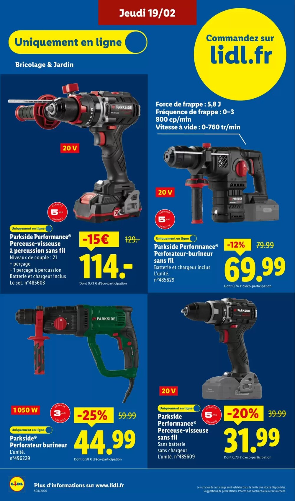 Prospectus promotionnel Lidl valable à partir du 19/02/2026 - Page 50.