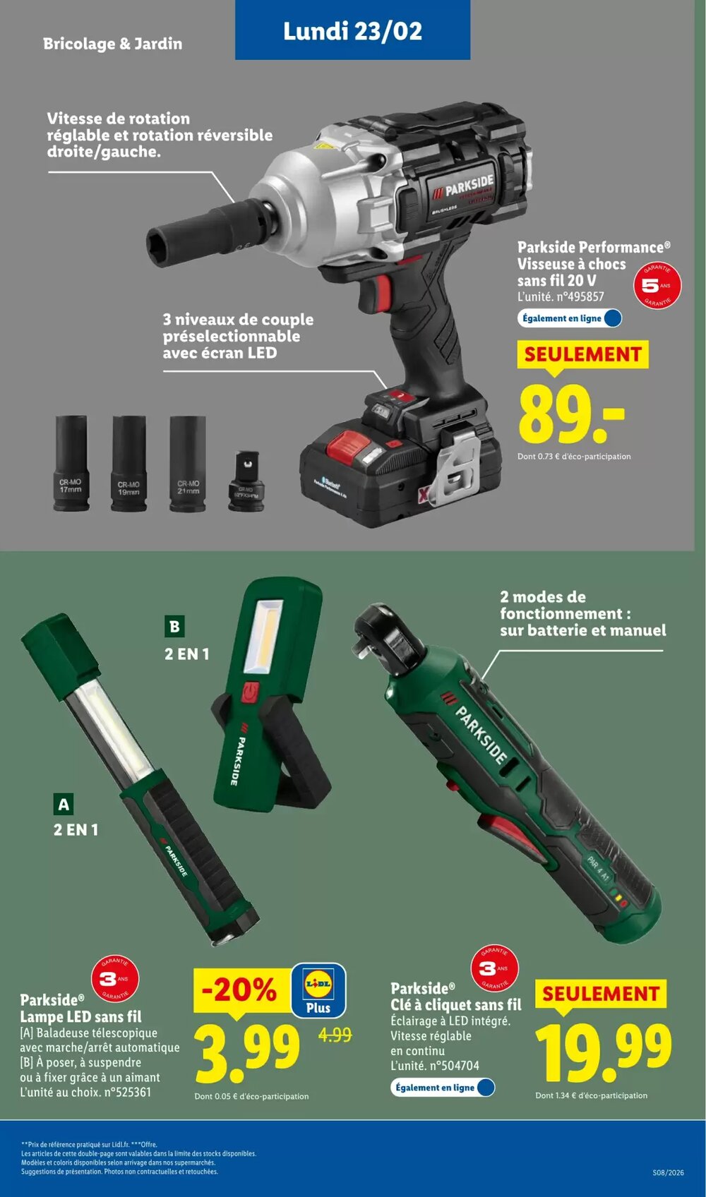 Prospectus promotionnel Lidl valable à partir du 19/02/2026 - Page 55.
