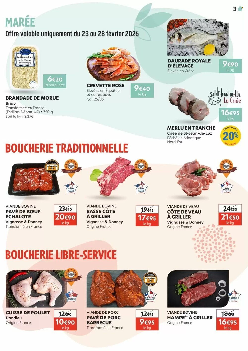 Prospectus promotionnel E.Leclerc valable à partir du 23/02/2026 - Page 3.