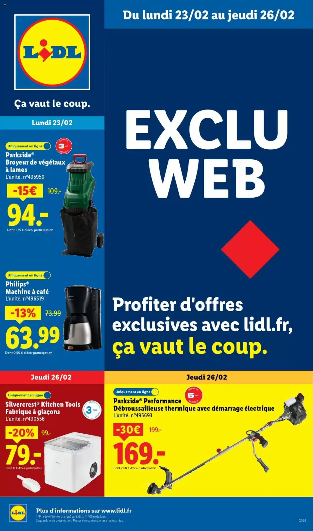 Prospectus promotionnel Lidl valable à partir du 23/02/2026 - Page 1.