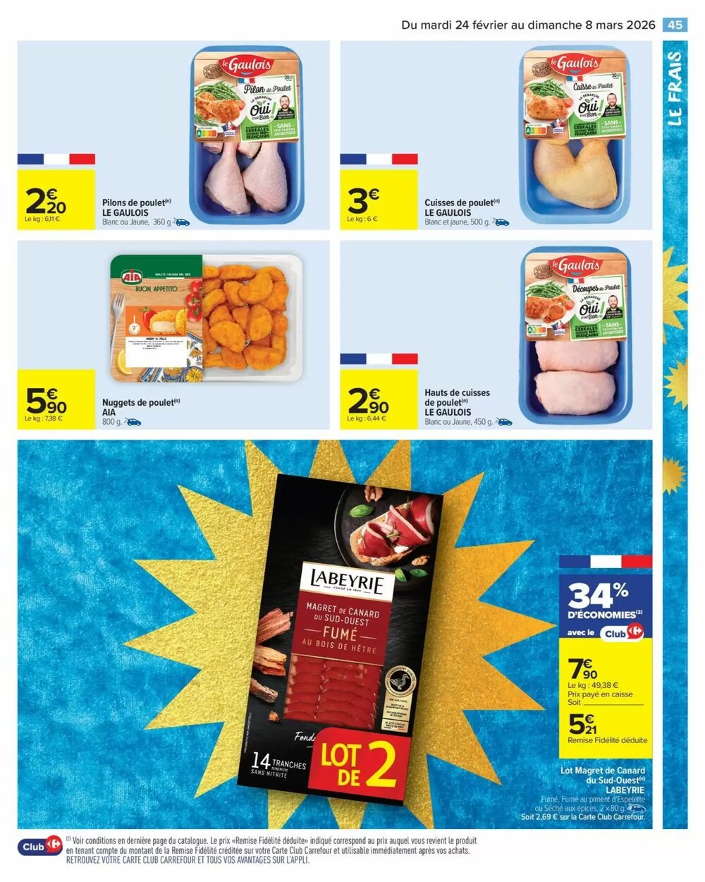Prospectus promotionnel Carrefour valable à partir du 24/02/2026 - Page 47.