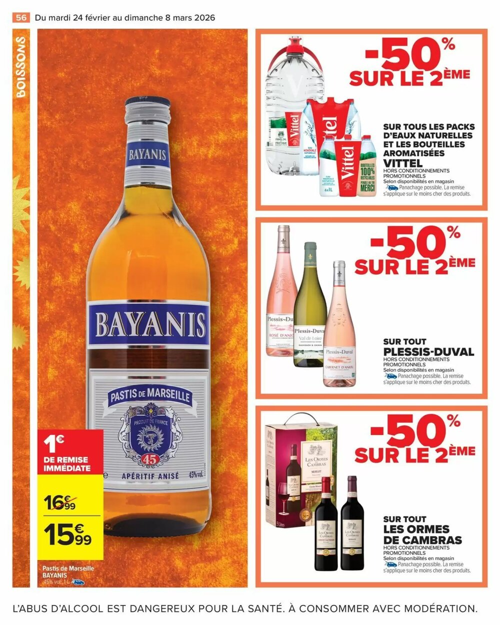 Prospectus promotionnel Carrefour valable à partir du 24/02/2026 - Page 58.