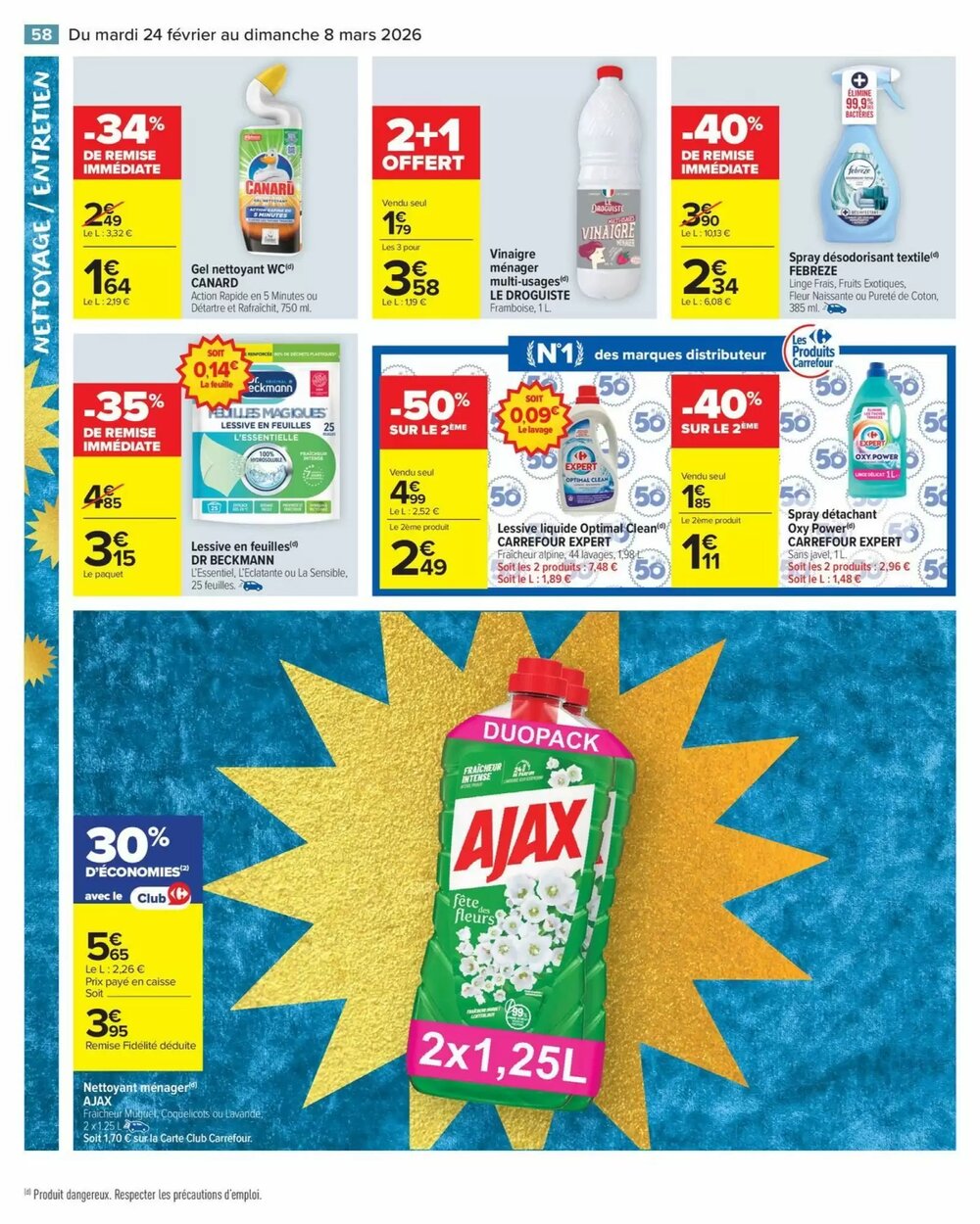 Prospectus promotionnel Carrefour valable à partir du 24/02/2026 - Page 60.