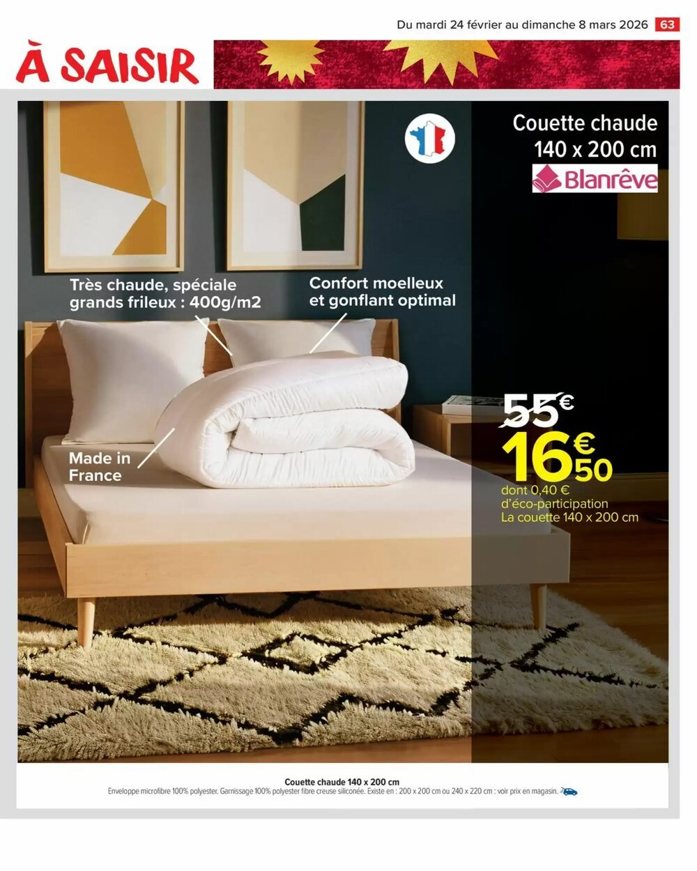 Prospectus promotionnel Carrefour valable à partir du 24/02/2026 - Page 65.