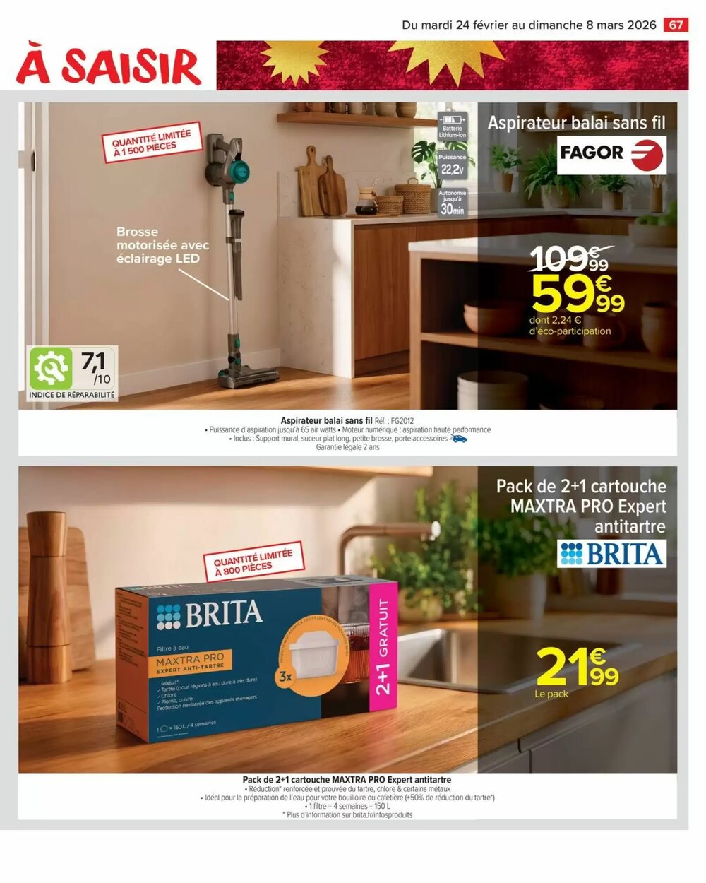 Prospectus promotionnel Carrefour valable à partir du 24/02/2026 - Page 69.